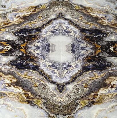 Bronze BookMatch mermer desenli panel