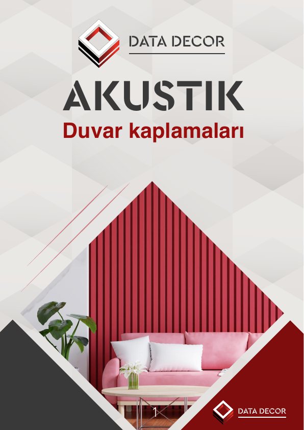Akustik Duvar Kaplamaları kataloğunun kapağı